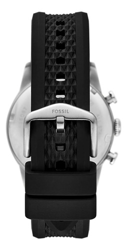 Relógio Fossil Masculino Sport Tourer Prata - Fs6087/2bn Correia Preto Fundo Branco
