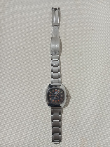 Reloj Pulsera Framont Automatico Funcionando - Antiguo . Plateado Plateado Azul (Usado)