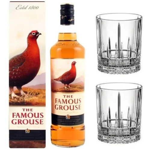 Whisky The Famous Grouse 750ml. + 2 Vasos Spiegelau