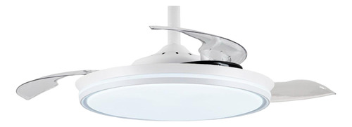 Ventilador Pás Retrátil Transp. Controle Remoto Led 3 Cores Estrutura Branco Pás Transparente Diâmetro 39.5 Frequência 50 Hz/60 Hz Material Das Pás Acrílico 127/220v