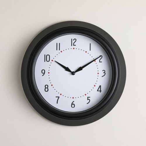 Reloj De Pared Moderno Minimalista Grande 30cm Queens Black