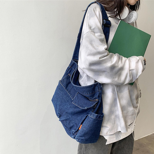 Bolso Multifunción Para Hombre Y Mujer, Bolso Azul Oscuro