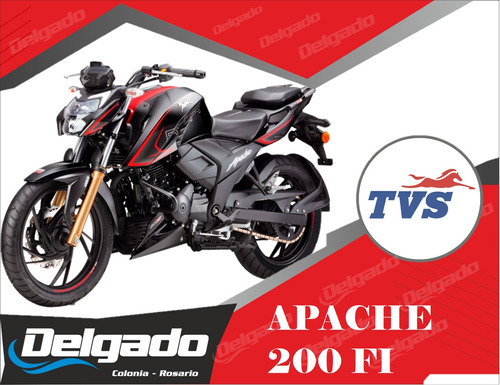 Moto Tvs Apache 200fi Abs Financiada 100% Y Hasta 60 Cuotas
