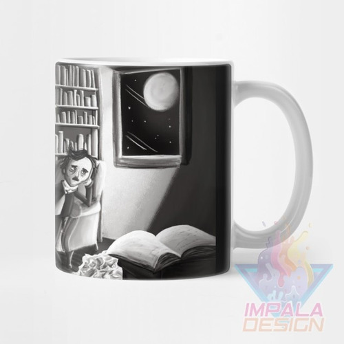 Taza Edgar Allan Poe Escritor Poeta Terror Ceramica Mod02