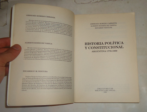 Historia Politica Y Constitucional Argentina Carranza-varela (Usado)