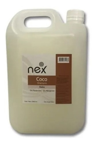 Shampoo Nex Coco 5l Bidón Peluquerías X1 Aceite De Coco Nex 