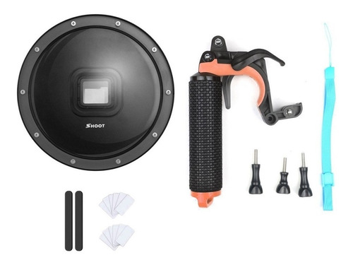 Imagem 2 de 3 de Kit Dome Gopro Hero 5 7 Black Bastão Gatilho Caixa Estanque