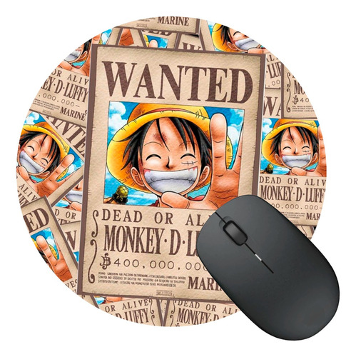 Mousepad Redondo Nuevo Alfombrilla One Piece Cartel Luffy