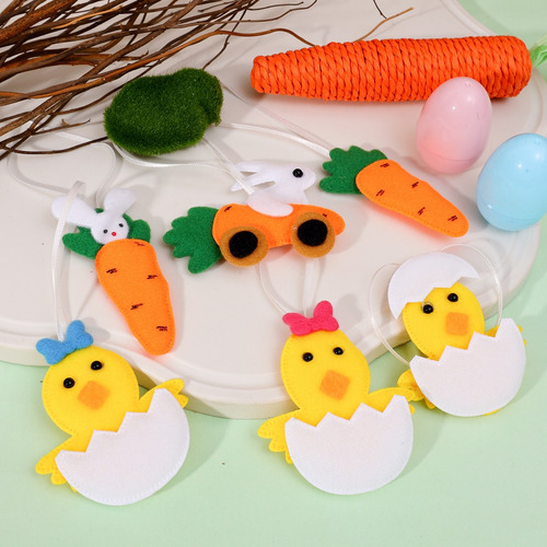 Colgante De Dibujos Animados Con Diseño De Conejo Y Pollito