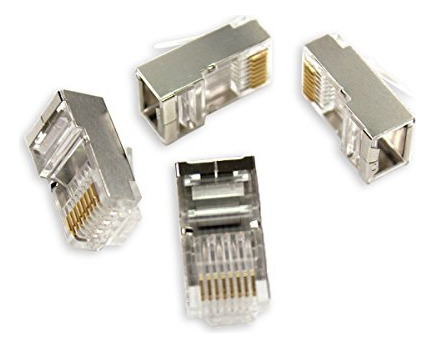 Conectores Rj45 8p8c Crimp Aluminio Para Cable Red Utp Cat5