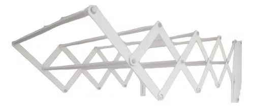 Tendedero extensible plegable metálico de pared BLANCO 60cm 80cm 100cm