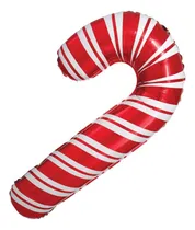 Comprar 12 Globos Metalizado Forma Baston De Caramelo Navidad
