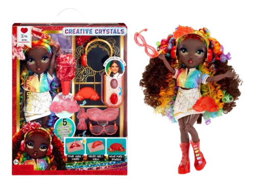 Muñeca alta arcoíris de moda con cristales creativos - Iris Bow