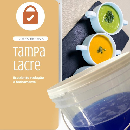 Balde Para Salada 3.2 Litros Transparente - 30 Pçs