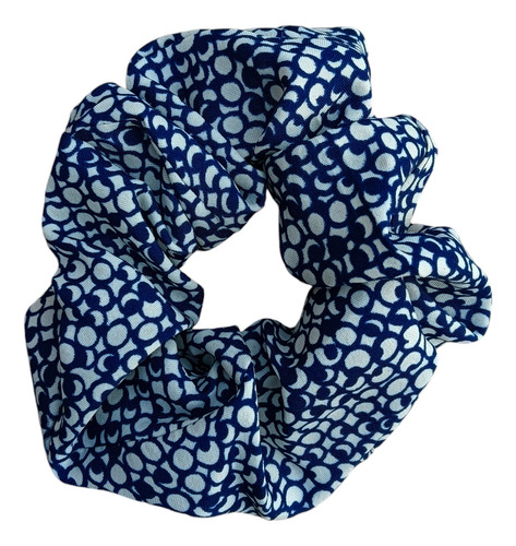 Set X 2 Scrunchies Colitas De Pelo Lgbt Upcycling Pachwork Azul Jazpeada
