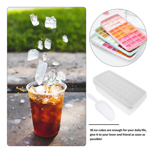 Molde Simple De Silicona Para Bandejas De Hielo Con Tapa