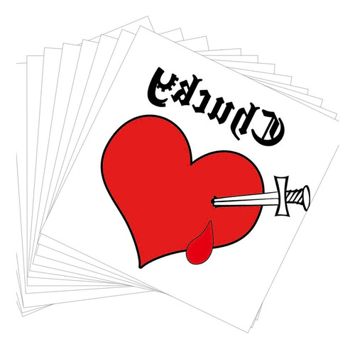 Tatuaje Temporal De La Cara, Tatuajes Del Corazón De La Novi