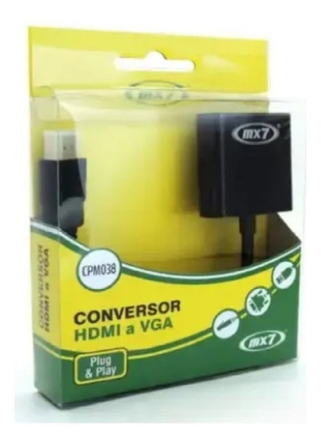 Imagen 3 de 4 de Conversor Hdmi A Vga Mx7 Cpm038