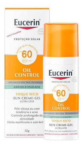 Protetor Solar Eucerin Oil Control Fps 60 Antioleosidade 52g