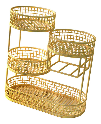 Besto De Fruit Basket Multi Tier Tabel Tabel Peça Ouro