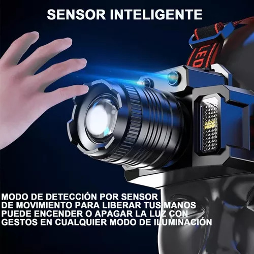 Lámpara Minero Inductivo Linterna Minera Recargable Cacería