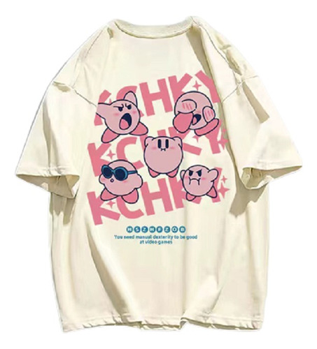 Camiseta De Manga Corta Con Estampado Casual De Corte Kirby