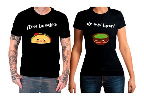 Playeras Pareja Tacos Love - Novios