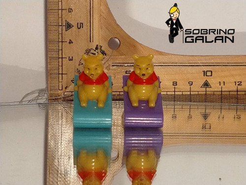 2 Figuras De Colección Winnie Pooh Clips Promoción Kelloggs