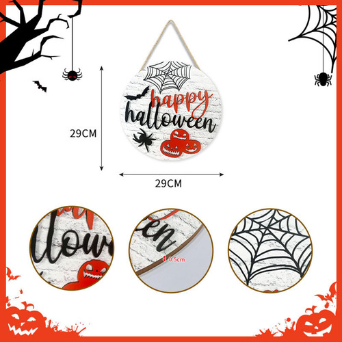 Letrero De Puerta Letrero De Halloween Decorativo De Madera