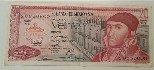 Billete De El Banco De México S.a (1976)  20 Pesos