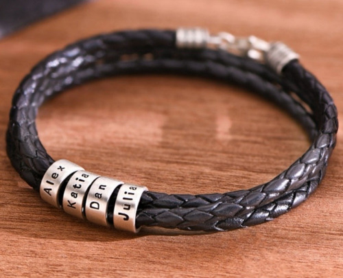 Imagen 3 de 5 de Brazalete Para Papá / Pulsera Plata Ley. 925 Personalizada