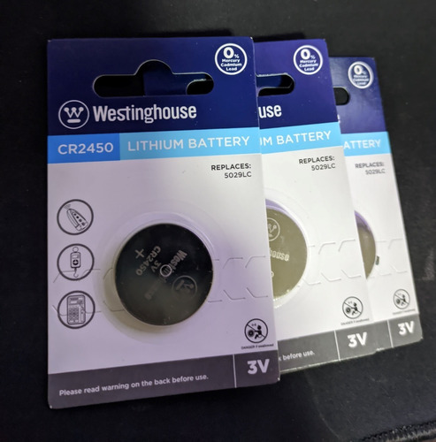 Imagen 3 de 3 de Westinghouse Cr2450 Litio 3 Volts Nueva En Blíster Sellado