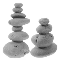 Comprar Vosarea 2 Pcs Esculturas De Piedra Estatuas De Piedra Apilad