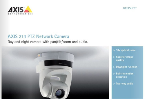 Axis 214 Ptz Cámara De Red Ip Color Tilt Zoom Dia-noche New