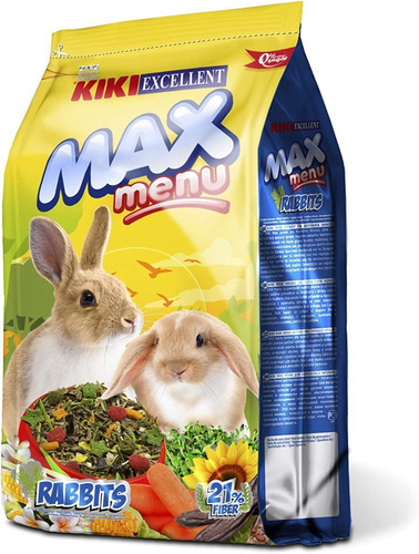 Alimento Para Conejos Enanos Kiki Max Menu 1kg 