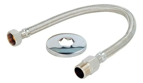 Ultra Metais FLEXÍVEL INOX TRANÇADO 60CM Prateado Cromado