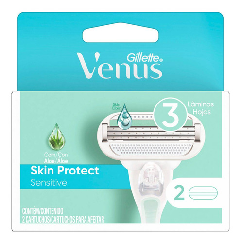 Gillette Repuesto Afeitar Venus Sensitive 2 Unidades Pack