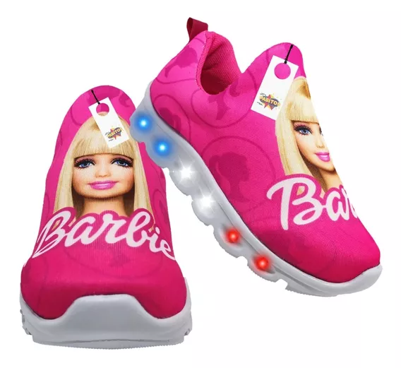 Tenis Luces Led Niña Barbie Fiusha