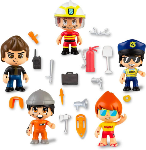 Pinypon Action 5 Figures Series 2 Original Famosa