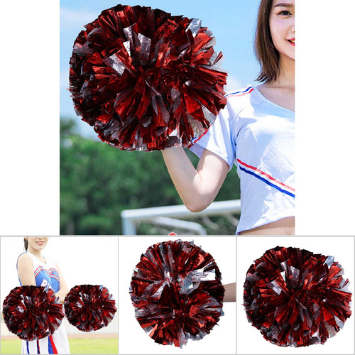 Pompones De Porristas Rojos Para Escuela De Fiestas De Baile