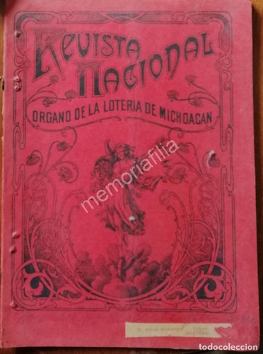 Revista Antigua Revista Nacional Loteria De Michoacan 1913