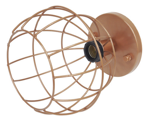 2 Lustre Plafon Lâmpada Led Aramado Globo Cobre Rose Gold