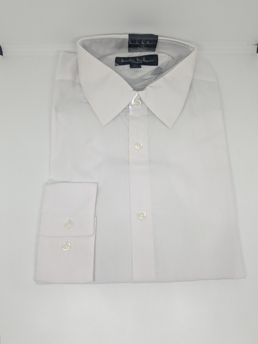 * Camisa Hombre Talla L 16 34/35 Nikole Miller Mod Fit Blanc