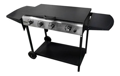 Parrilla A Gas Acero Inox Bram Metal 4 Quemadores + Garrafa 