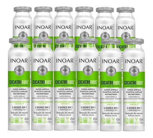 Imagem 2 de 5 de Display 12 Ampola Inoar Cicatrifios Renovação Absoluta 45ml