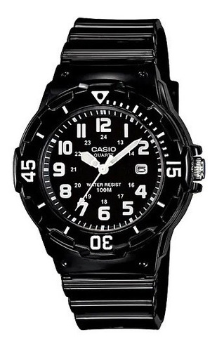 Reloj Agujas Dama Casio Lrw200h-1bv Negro Resiste 100 M