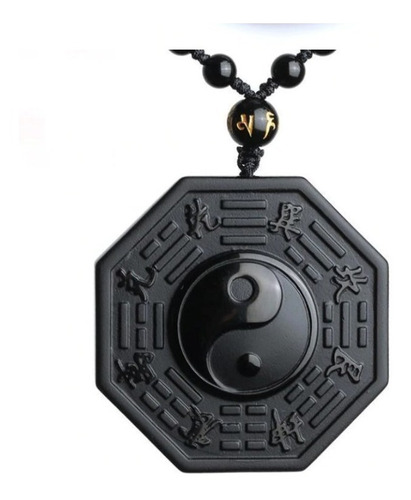 Collar Obsidiana Bagua - Yin Yang Energía China