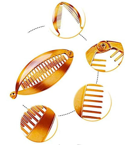 4 Piezas De Moda Para Mujer Pinza De Pelo De Platano Garra