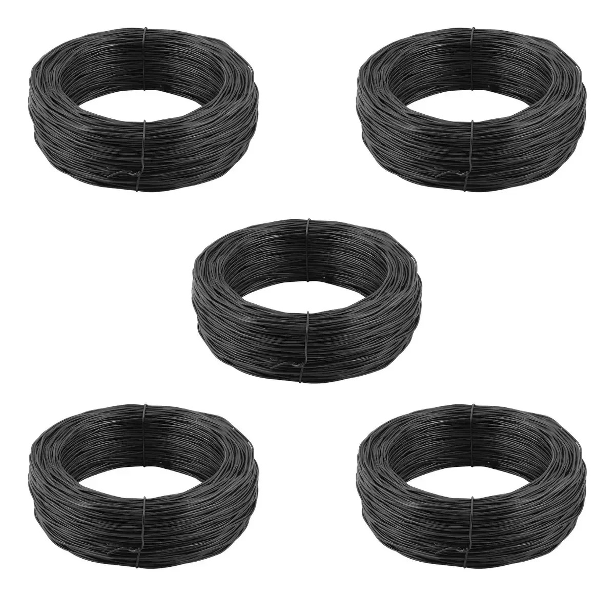 5kg Arame Recozido Torcido 5kg 54m Bwg 18 Multiuso Preto