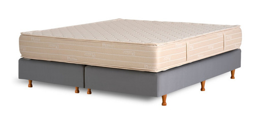 Imagen 1 de 1 de Sommier La Cardeuse Platine Queen de 190cmx160cm gris con base dividida